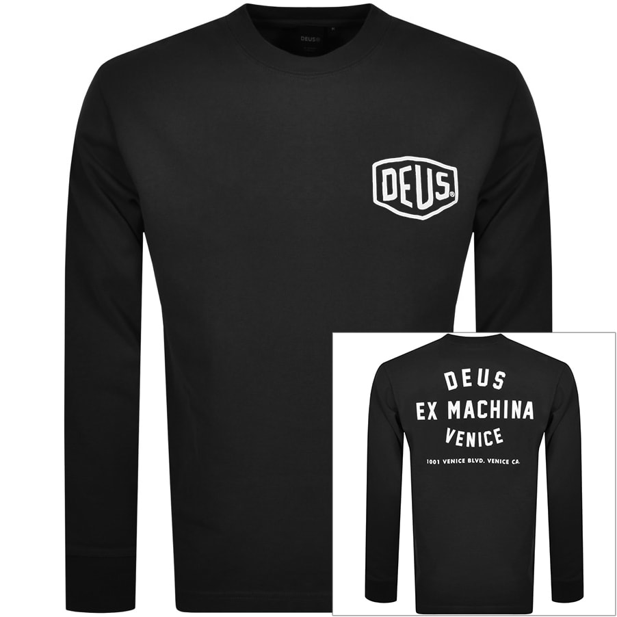 Alternative Image for ProductDeus Ex Machina Long Sleeved Logo T Shirt Black1